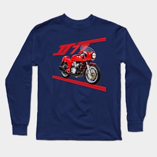 retro motorcycle racing Long Sleeve T-Shirt